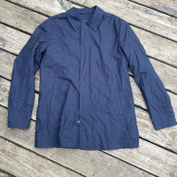 Peter Millar Excursionist Lite navy 100% wool travel zip jacket M